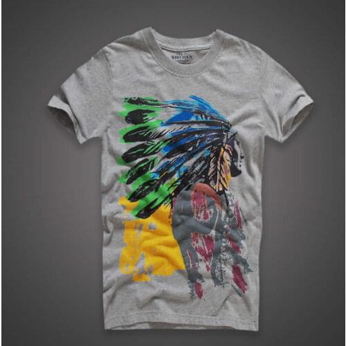 Causal t shirt af men tees with Indians Character avatar pattern size S to XXXL