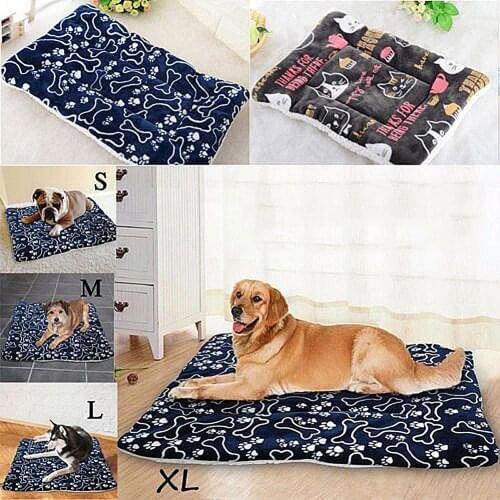 Soft Flannel Thickened Pet Soft Fleece Pad Pet Blanket Bed Mat For Puppy Dog Cat Sofa Cushion Home Rug Keep Warm Sleeping Cover