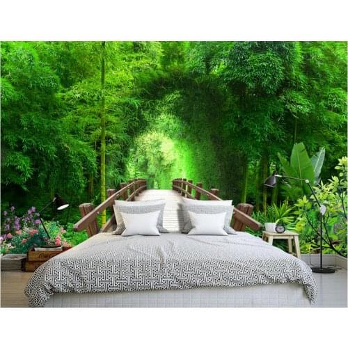 Customize wallpaper for walls 3 d stereoscopic Fresh bamboo forest 3d room wallpaper photo wall mural wallpaper