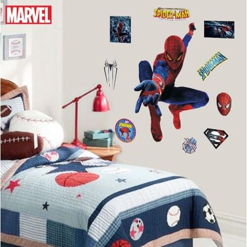 Disney Spider-Man wall paste poster self paste cartoon wall paste childrens room decorative wall stickers anime wall posters