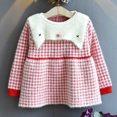 Amya Baby Little Girl Autumn Winter Dresses Plaid Kids Boutique Clothes Fashion Back To School Girls Long Sleeve Dress