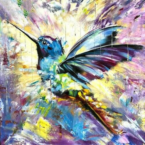 5d Full Square Diamond Painting Hummingbird Sticker Diamond Mosaic Color Butterfly Diamond Embroidery Set Crafts