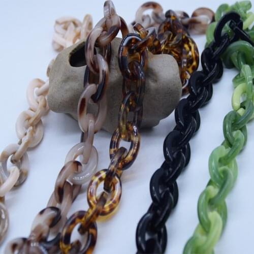 100cm DIY Acrylic Resin Chain Bag Strap Handbag Plastic Strap Fashion Colorful Women Bag Accessories Shoulder Strap