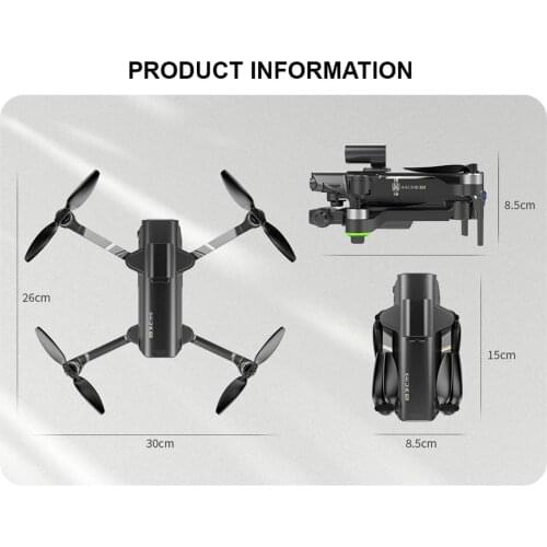 Foldable KAI ONE MAX GPS Drone 3-Axis Gimbal Brushless Motor Dual Camera 1.2Km Long Distance Quadcopter Live Video
