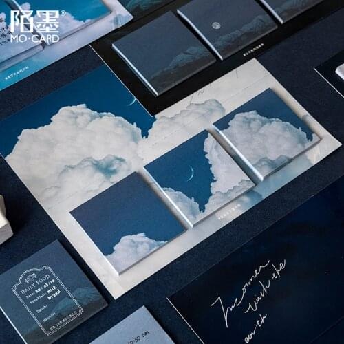 60 PCS/Pack Cute Sky Cloud Memo Pad Stickers Scrapbooking DIY Post It Sticky Notes Kawaii Diary Notepad Decoration Paper New