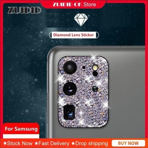 [Sparkling] Diamond Lens Sticker For for Samsung Galaxy Note 20 S20 S21 Plus Ultra Phone Camera Protector Metal Material