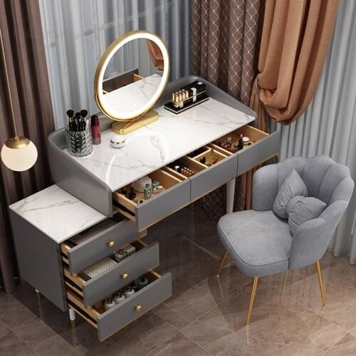 Light Luxury Smart Mirror Dressers Minimalist Modern Stools and Cabinets Dresser Nordic Bedroom Furniture Storage Dressing Table
