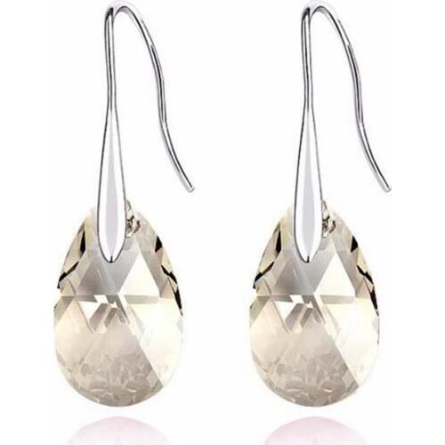 Embellished With Crystals From Swarovski Dangle Water Drop Earrings Piercing Women Party Accessories wedding jewelry for brides