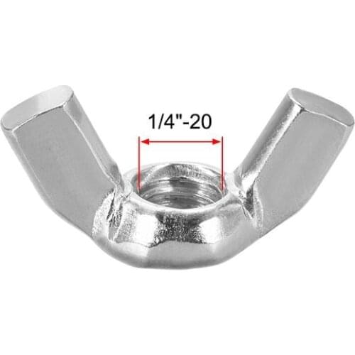 UXCELL 20Pcs M3/4/5/8 Wing Nuts Stainless Steel or 1/4"-20 201 Carbon Steel Zinc Plated Hand Twist Tighten Ear Butterfly Nut