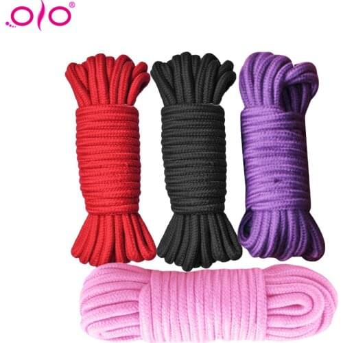 OLO 5m Soft Cotton Rope Female Adult Sex product Slaves BDSM Bondage Soft Cotton Rope Adult Games Binding Rope Role-Playing Sex