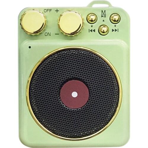High Quality Portable Portable Audio Retro Turntable Mini Magnetic Bluetooth Speakers