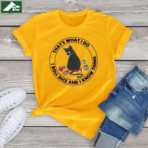 100% Cotton Funny Black Cat T Shirt Women Girls Clothing Thats What I Do Vintage Shirts Graphic Short Sleeve Tees Unisex Tops