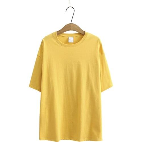 Plus Size Womens Solid Simple Tshirts Short Sleeve Drop Shoulder Tops Candy Color Shirts