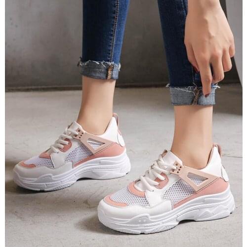 2020 New Sneakers Women Platform White Sneakers Shoes Casual Boots Breathable Woman Chunky Shoes tenis feminino basket femme