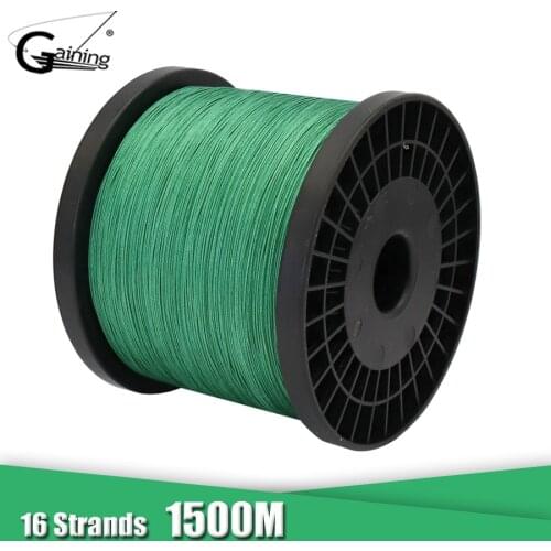 16 Strands Braided Fishing Wire 1500M Japan Super Strong 60LB-310LB Multifilament PE Fishing Line