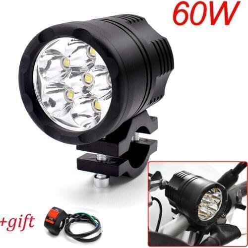 2020 Motorcycle Headlight Auxiliary Lamp 60W LED Moto Spotlight Fog Light For YAMAHA WR 250X 250R 450F TTR 125 250 600 TTR250