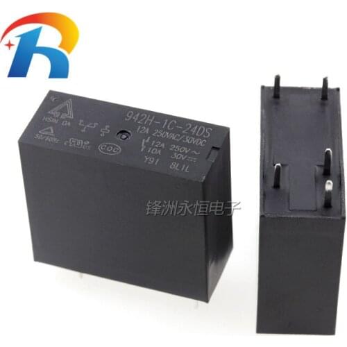 5PCS 100%Original New HSIN DA 942H-1C-5DS 942H-1C-12DS 942H-1C-24DS 5PINS 12A 5V 12V 24V Power Relay