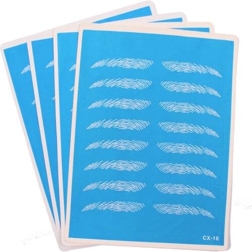 5pcs Rubber Practice Skin Fake False Eyebrows Blank Skin Pigment For Microblading Permanent Makeup Tattoo Training Learning