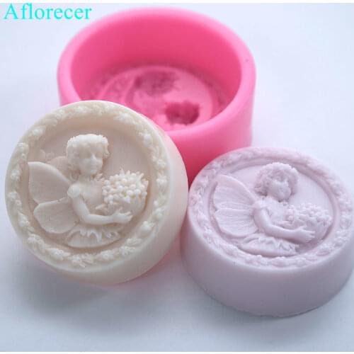 8x3.5cm Angel Baby Soap Silicone Mold Heart Shape Handmade Making Soap Molds Craft Tools Home Decoration