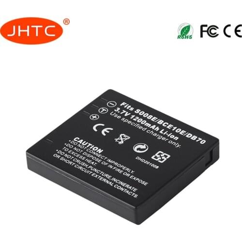 Battery CGA-S008A/DMW-BCE10/DB70 Batterie for Panasonic DMC-FS3 FS5 FS20 FX30 FX33 FX35 FX36 FX37 FX38 VW-VBJ10 1200mah