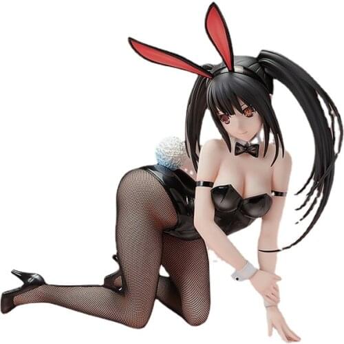 Date A Live Tokisaki Kurumi Bunny Girl Anime Figure Model Desktop Ornaments PVC Toy for Collectible