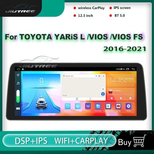12.3 Inch Screen 128G Android Car Radio For TOYOTA YARiS L For VIOS VIOS FS 2016-2021 Multimedia Player Navigation Head Unit