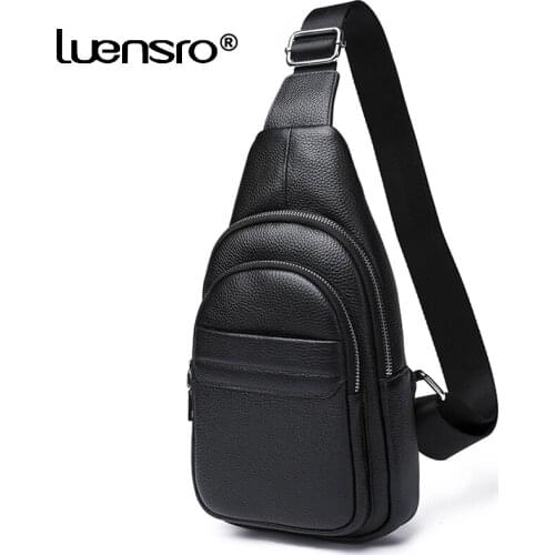 Brand Chest Bag Men Sling Crossbody Bags Mans Messenger Bag Genuine Leather High Quality For Man Leather Shoulder Bags