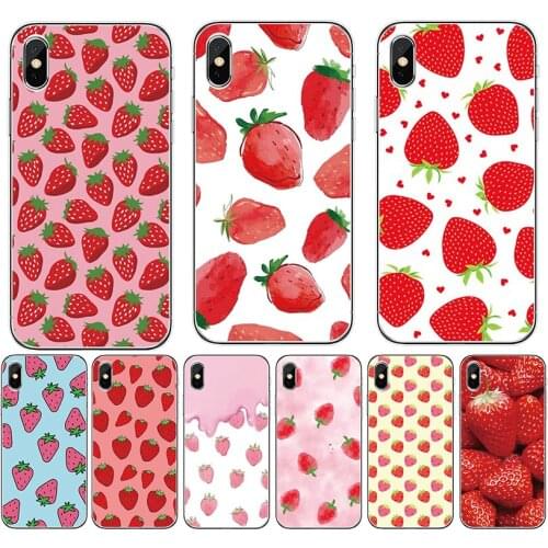 For OPPO Reno 4 5G 3 pro 4G 2 2Z 10X zoom Cover Strawberry Painted Soft Silicon TPU protection Phone case Coque