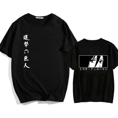 Funny Japan Anime Attack on Titan T Shirt Men Manga Unisex Streetwear T-shirt Casual Short Sleeve Oversized Tshirt Homme