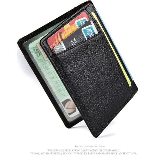 Hot Selling Genuine Leather Card Bag Full-grain Leather Ultra-Thin Card Holder Card Bit More Certificate Holder