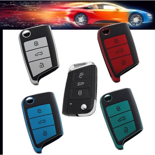 Purple black Smart TPU Key Cover Fob Case for Cadillac ATS CTS CT6 XTS Escalad