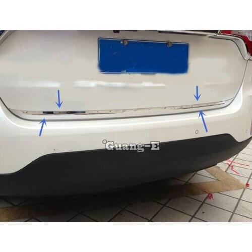 For Kia Sorento 2013 2014 Car Cover ABS Rear Tail Door Bottom Tailgate Trunk Lid Tail Gate Trim Molding Hoods Parts