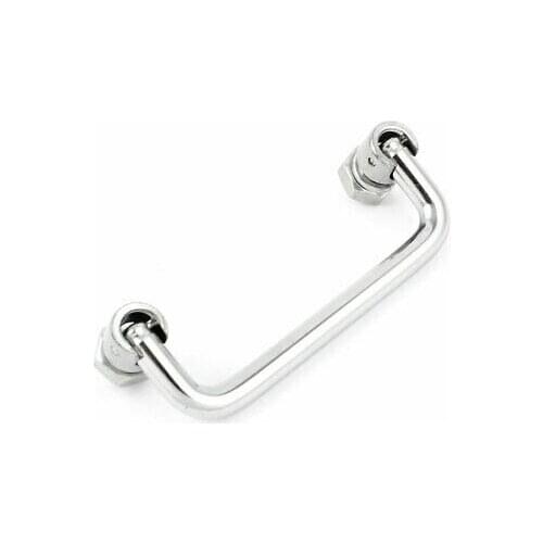 Mechanical Equipment Toolbox Metal Folding Puller Push Handle Silver Tone 11cm