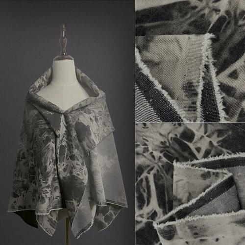 Fashion Spring and Autumn High-end Washed Denim Fabric Cotton Tie-dye Fabric High-quality Cotton Washed DIY Skirt Pants Jacket