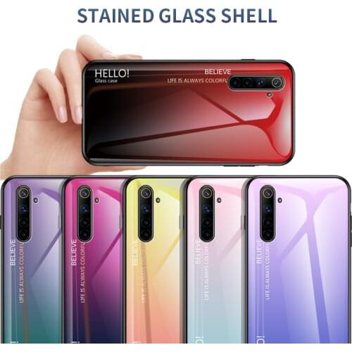 Fashion Stained Glass Phone Case for OPPO Realme 6 5 3 Pro Back Cover for OPPO Realme C3 X2Pro XT C2 X Anti-fall Protective Case