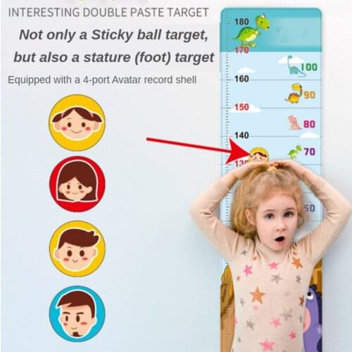 Cartoon Giraffe Height Measur Children Throw Target Sticky Ball Dartboard Creative Throw Outdoor Sports Or Indoor Sucker Toys