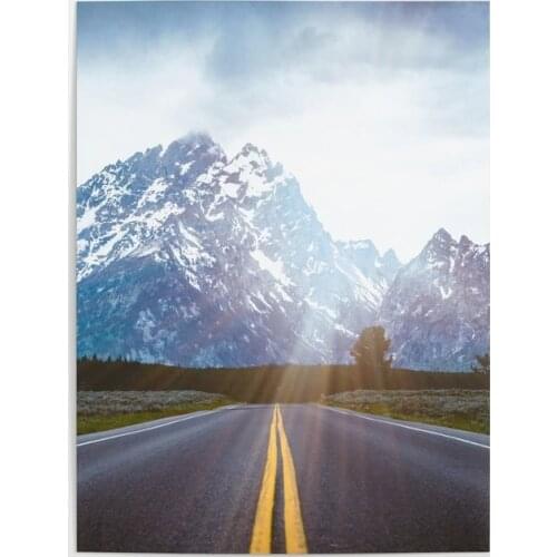 Wall Art Mountain Road Grand Tetons Canvas Painting HD Print Sunshine Pictures Home Decor Bedroom Modular Natural Scenery Poster