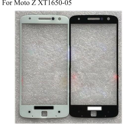 2PCS For MOTO Z XT1650 XT 1650 Front Outer touch Screen Glass Lens without flex cable Cover Repair Parts For Moto XT1650-05