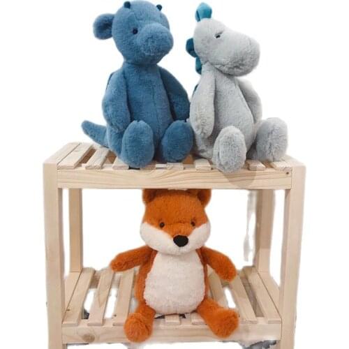 30cm Fox/Dinosaur Plush Toy Super Soft Cute Doll Stegosaurus Home Decor Accompany Doll High Quality Birthday Xmas Gift For Kids