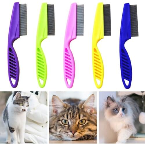 Pet Animal Care Comb Protect Flea Comb For Cat Dog Pet Stainless Steel Flea Hair Grooming Comb Pet Supplies fine-tooth Comb