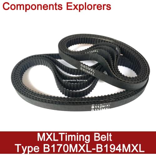 MXL Timing Belt, 170 171 172 175 180 184 186 187 190 193 194 Teeth,6mm width,Closed-loop Synchronous Rubber Blet