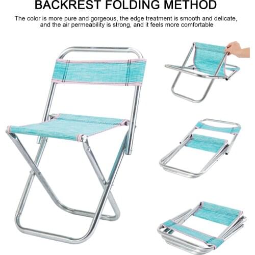 Stainless Steel Fishing Fold Chair Outdoor Camping Lightweight Fishing Seat Folding Stool Foldable Portable Fishing Chair