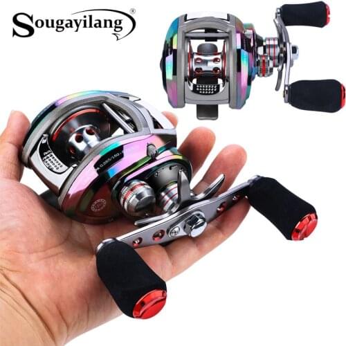 Sougayilang Baitcasting Reels 6.3:1 Carp Fishing Gear Wheel Left/Right Hand Bass Bait Casting Fishing Reels Saltwater Reel