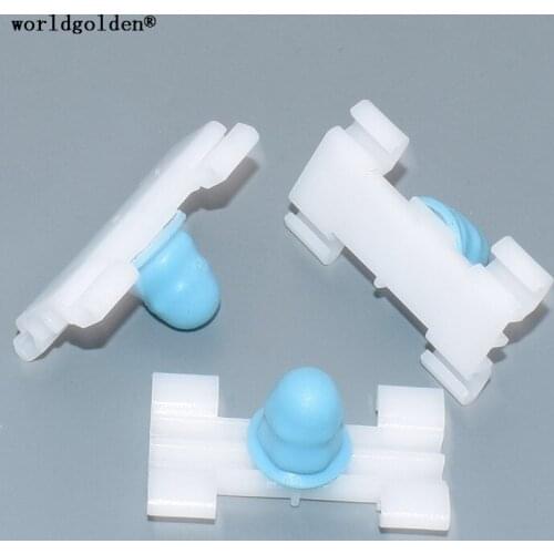 Worldgolden 100pcs plastic fasteners Blue Shield Door Trim Panel Clip for bmw