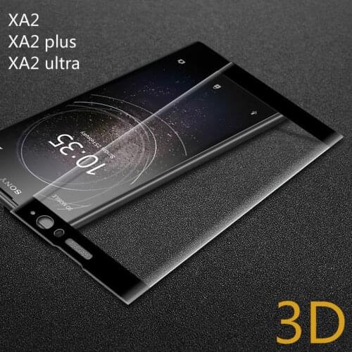 9H 3D Tempered Glass Round Curved Full Cover Screen Protector for Sony Xperia XA2 Ultra H3113 H4213 XA2 plus Protective Film