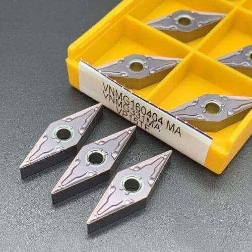 10PCS VNMG160404 MA VP15TF US735 high precision external metal turning tool lathe tools CNC machine parts turning blade