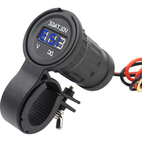 12V to 24V Universal Waterproof Motorcycle LED Digital Display Clock Voltmeter