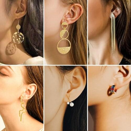 2021 Trend Romantic Bohemian Pendant Earrings Womens Geometric Colorful Dangle Earrings Jewelry Unisex Sexy Cross Earrings Gift