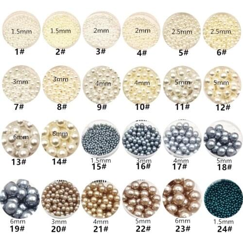 500pcs/pack Japan Korean 3D Nail Art Decorations Kawaii Ball Pearl Nail Accessories Nail Parts DIY Nail Tools Supplies