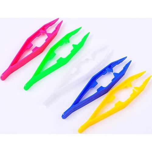 5pcs/set Kids Safety Plastic Beads Tweezer For Puzzle Bead Model Building Kits Children DIY Toys Art Crafts Accessories Tools